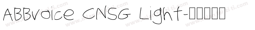ABBvoice CNSG Light字体转换